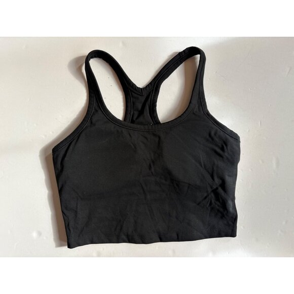 Peachy Athletic Ember Racerback Sports Bra Crop Top in Black Size Small NWOT - Picture 2 of 8